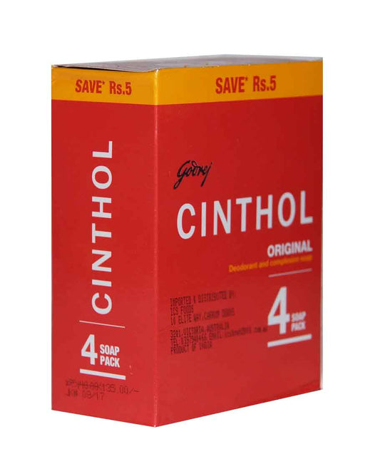 Cinthol soap value pack 100g x 4pcs