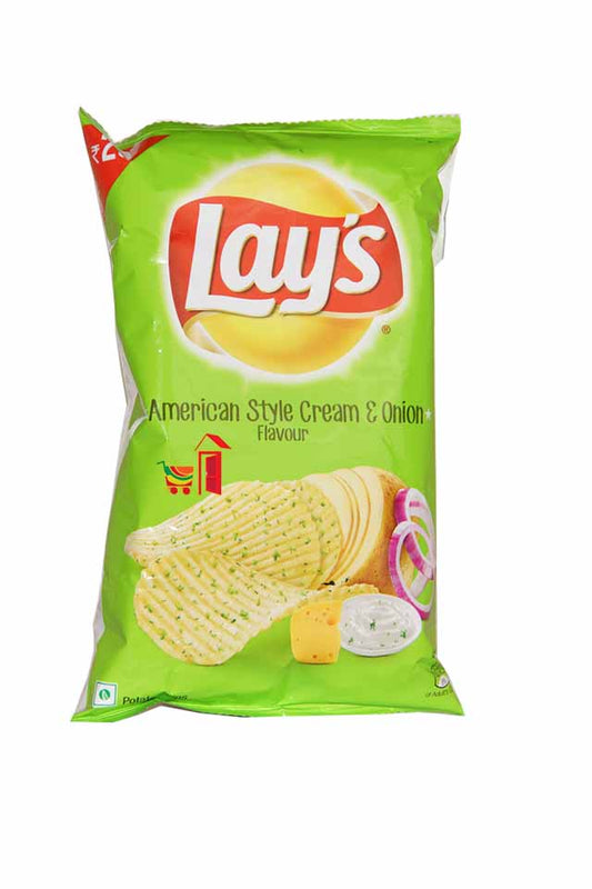 Lays American Style Cream & Onion potato chips  52gm