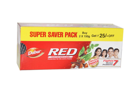 Dabur red tooth paste 150g + 150 gm / 300gms