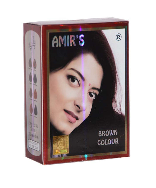 Amirs Brown Colour 10gms X 6 Pouches